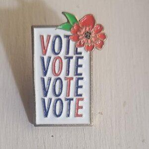 Vote Election Lapel Pin Tie Tack Brooch - Campaign Political Red White Blue USA